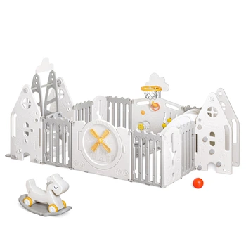 Манеж для дітей Mealux Forto Grey (арт. KD-C051 Grey / White)
