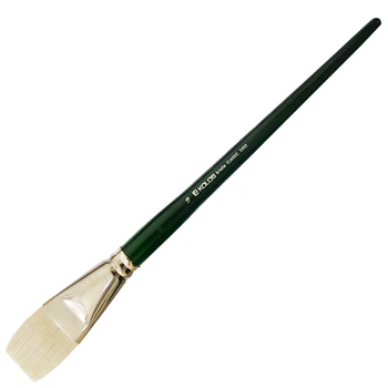 Кисть щетина Rosa Classic 2402F Kolos плоская №16 длин. ручка (4823064902662)