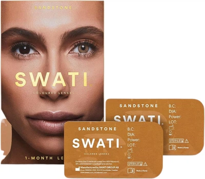 Kolorowe soczewki kontaktowe Swati Coloured Lenses Sandstone 1 Month 2 szt (7350100163154)