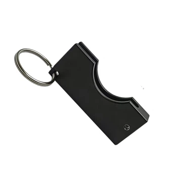 Чехол для YubiKey 5/5C NFC и Security Key с брелоком, алюминиевый, чорный