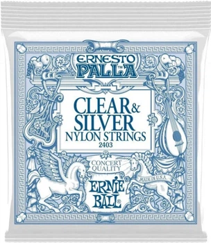 Струни для акустичної та класичної гітари Ernie Ball 2403 Ernesto Palla Nylon Clear & Silver