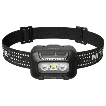 Налобный фонарь Nitecore HA13 (2026) RGB с универсальным питанием (3xAAA, 350Лм, 80м,USB-C)