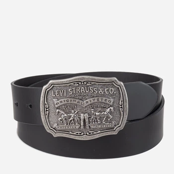Ремінь чоловічий з натуральної шкіри Levi's 914109033 34 (107 см) Чорний (1161312173)
