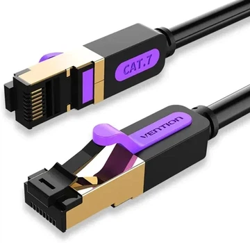 Патч-корд Vention CAT 7 SFTP Ethernet, rj-45 - rj-45, 8 жил, 0.5 м Black (ICDBD)
