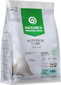 Сухий беззерновий корм для собак Nature\'s Protection Superior Care White Dogs Grain Free Adult Small and Mini Breeds With white fish 1.5 кг (NPSC45667N)