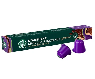 Кофе в капсулах Starbucks by Nespresso Chocolate Hazelnut Flavour для Nespresso Original 10 шт, шоколад и фундук, алюминиевые кап