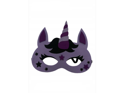 Детская маска на Halloween «Единорог» фетровая, фиолетовая, One Size