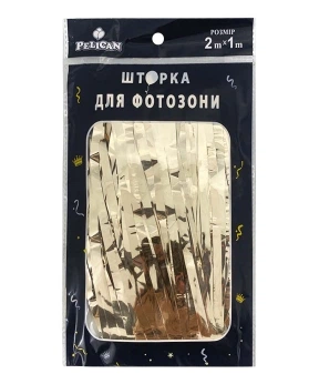 Фотозона 2м х 1м, "Глянцевая фольга" шампань Бежевый Pelican (872104)