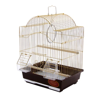 Клітка для малих птахів розміри 30 х 23 х 39 см колір "золото" GOLDEN CAGE A113 Gold