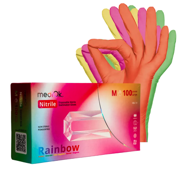 Перчатки нітрилові AMPRI Nitrile Style, 100 шт., Tutti fruitie. Розмір М