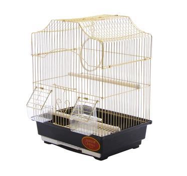 Клітка для малих птахів, розміри 30 х 23 х 39 см, колір "золото", GOLDEN CAGE A112 GOLD
