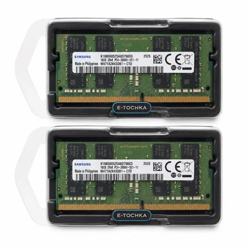 Комплект оперативной памяти для ноутбука Samsung 32GB (2x16GB) DDR4 2666MHz SO-DIMM 2Rx8 (M471A2K43DB1-CTD)
