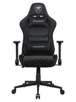 Игровое кресло Armor One V2 Black F, текстильная ткань, стальной каркас, черный