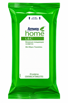 Салфетки l o c amway лок амвэй универсальные влажные очищающие для уборки, 24 шт.