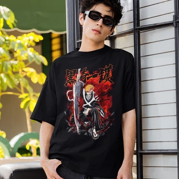 Футболка унісекс Bleach (Ichigo Kurosaki With Zangetsu Sword) 2XL чорний