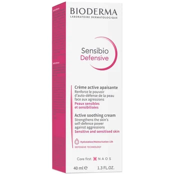 Крем для лица Bioderma Sensibio Defensive легкий защитный активный успокаивающий 40 мл