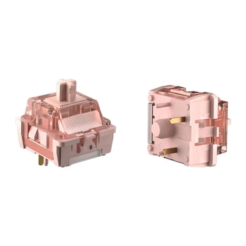 Перемикачі LEOBOG Silent Cotton Candy, 100 шт., лінійні, 5-pin, Silent, POM