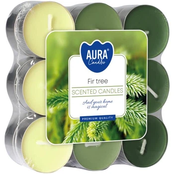 Набор ароматических свечей таблетка Aura (Bispol) "Fir Tree" D-3,9 см. 18 шт (27580)