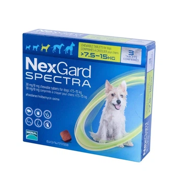 НексГард Спектра (NexGard Spectra) таблетки від бліх, кліщів та гельмінтів для собак 7,5–15 кг, 3 шт.