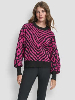 Джемпер жіночий Donna Karan NY (DKNY) 958754736 XL Чорний/рожевий (1161283916)