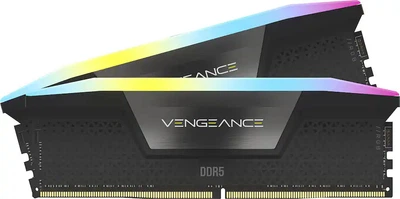 Пам'ять для настільних комп'ютерів Corsair 64 GB (2x32GB) DDR5 6400 MHz Vengeance RGB (CMH64GX5M2Y6400C32)