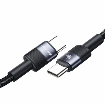 Кабель Usams USB-C на USB-C 60W 1.2 м плетений (6958444991894)