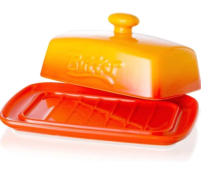 Масленка керамическая с крышкой Candiicap (Tropical Orange)