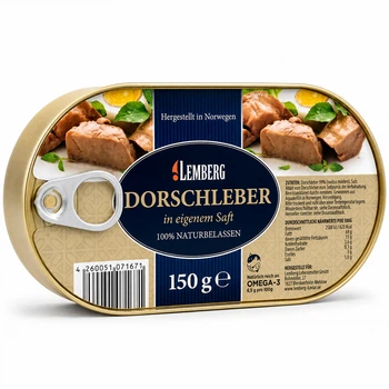 Печінка Тріски Lemberg Dorschleber in eigenem Saft 150 г (Німеччина)