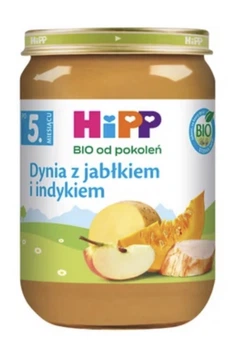 Дитяче пюре HiPP BIO Гарбуз з яблуком та індичкою від 5 місяців 190 г