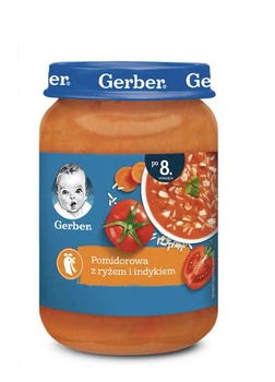 Дитячий суп Gerber Томатний із рисом та індичкою від 8 місяців 190 г