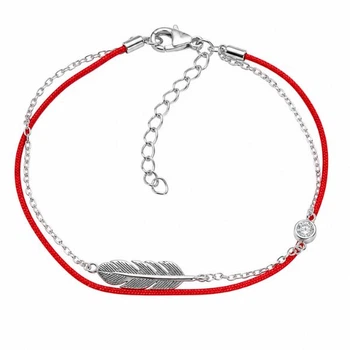 Браслет серебряный Перо с фианитами Silver Style 17-21 р. (81251.49.30 sku:2300104368166)