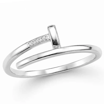Кольцо серебряное Гвоздь с фианитами Silver Style 16 р. (11301.12 sku:2300103643981)