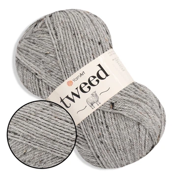 YarnArt Tweed, Сірий №226 - 100 г / 280 м, твідова напіввовняна пряжа, для в'язання спицями та гачком