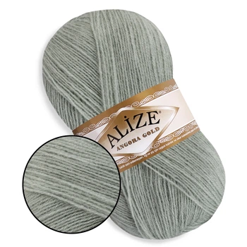 Alize Angora Gold, Миндаль №515 – тонкая пряжа с ангорой, 100 г/550 м, акрил 80% / шерсть 20% - для вязания свитеров, шарфов, шалей