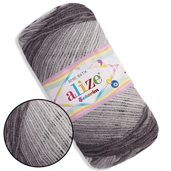 Alize Batik Sekerim Bebe, №2881 - акриловая пряжа, 100 г / 320 м, секционное окрашивание, универсальная для вязания детских и взрослых изделий
