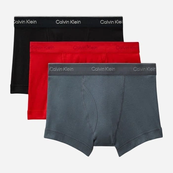 Набор трусов боксеров мужских хлопковых Calvin Klein 318483212 XL 3 шт Серый/Черный/Красный (1161325473)