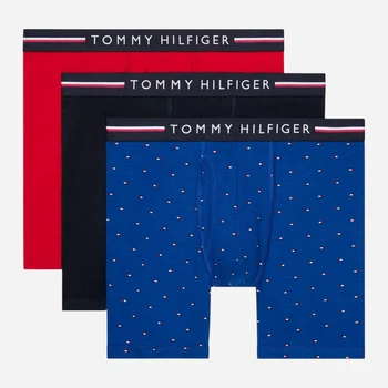Набор трусов боксеров мужских хлопковых Tommy Hilfiger 686150331 M 3 шт Красный/Синий/Черный (1161251687)