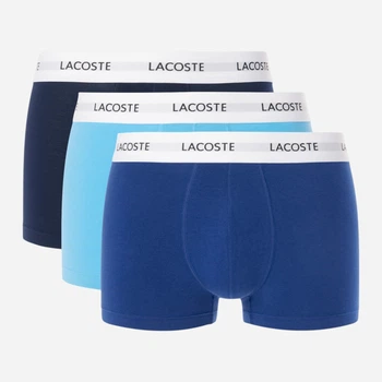 Набор трусов боксеров мужских хлопковых Lacoste 890071624 XL 3 шт Синий (1161242852)