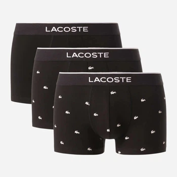 Набір трусів боксерів чоловічих бавовняних Lacoste 173086964 XL 3 шт Чорний (1161239288)