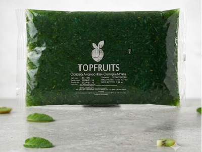 Фруктово-овощное пюре-основа "Ананас-Киви-Сельдерей-Мята" Topfruits фасовка 1,5 кг1,5 кг