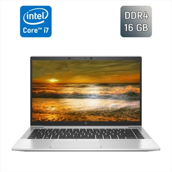 Ультрабук Б-класс HP EliteBook 840 G8 / 14" (1920x1080) IPS / Intel Core i7-1185G7 (4 (8) ядра по 3.0 - 4.8 GHz) / 16 GB DDR4 / 512 GB SSD / Intel Iris Xe Graphics / TouchID / WebCam / Windows 11 б/у