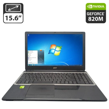 Ноутбук Acer Aspire E1-570G / 15.6" (1366x768) TN / Intel Core i3-3217U (2 (4) ядра по 1.8 GHz) / 8 GB DDR3 / 500 GB HDD / nVidia GeForce 820M, 1 GB GDDR3, 64-bit / WebCam / DVD-ROM / АКБ не держит б/у