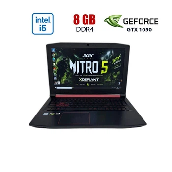 Игровой ноутбук Acer Nitro 5 AN515-53 / 15.6" (1920x1080) IPS / Intel Core i5-8300H (4 (8) ядер по 2.30 - 4 GHz) / 8 GB DDR4 / 128 GB SSD + 1000 GB HDD / nVidia GeForce GTX 1050, 4 GB GDDR5, 128-bit / WebCam б/у