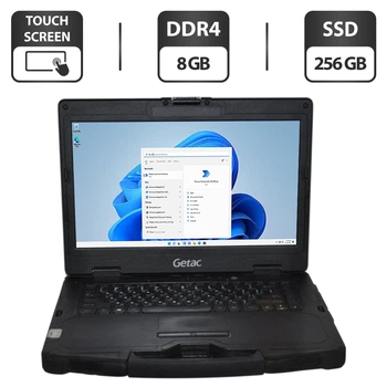 Полузащищенный ноутбук Getac S410 G2 / 14" (1366x768) TN Touch / Intel Core i5-8250U (4 (8) ядра по 1.6 - 3.4 GHz) / 8 GB DDR4 / 256 GB SSD / Intel UHD Graphics 620 / Windows 11 Pro б/у