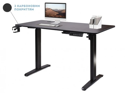 Стол с электрорегулировкой высоты 120 X 60 см Flexi Tech Black Carbon 27991