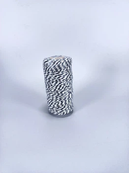 Бечевка 2мм х 100м 80г бело-черная Unison (D02901 -black white)