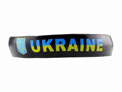 Браслет силиконовый "Ukraine" черный Черный Unison (783009)