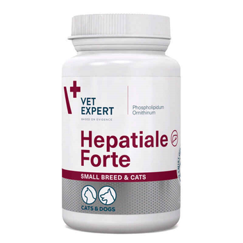 Добавка для дрібних собак і котів VetExpert Hepatiale Forte Small breed & Cats 40 капсул для підтримки печінки (58884)