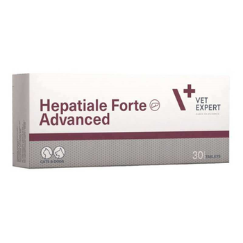 Добавка для собак і котів VetExpert Hepatiale Forte Advanced 30 таблеток для підтримки печінки (208971)