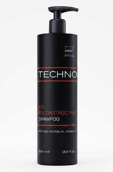 Професійний відновлюючий шампунь для пошкодженого волосся Unic Professional TECHNO 911 Reconstructing Shampoo, 500 мл